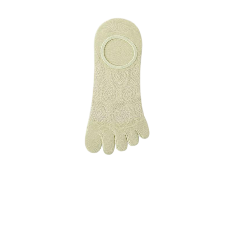 Ultra-thin mesh patterned invisible five-finger stockings