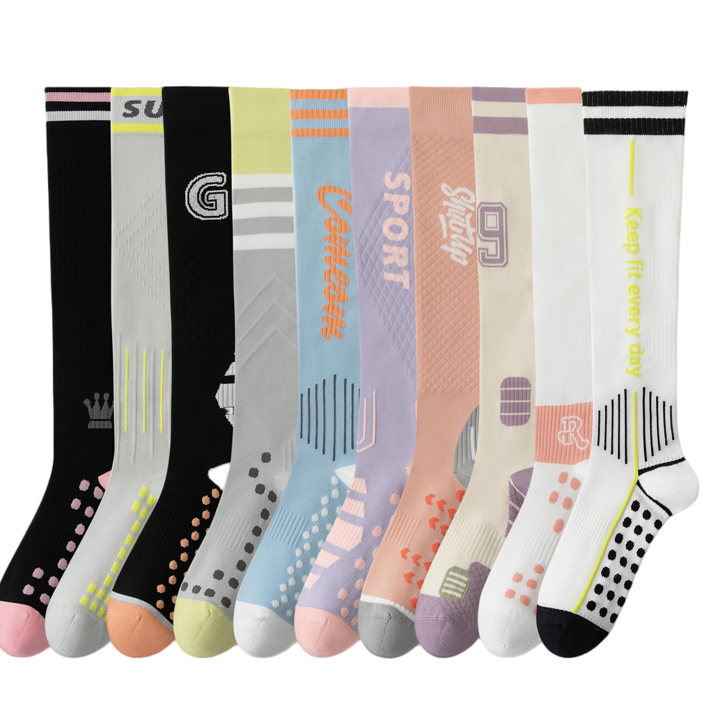 Women's knee-high stockings, compression stockings, no-ribbed, breathable, no rubbing