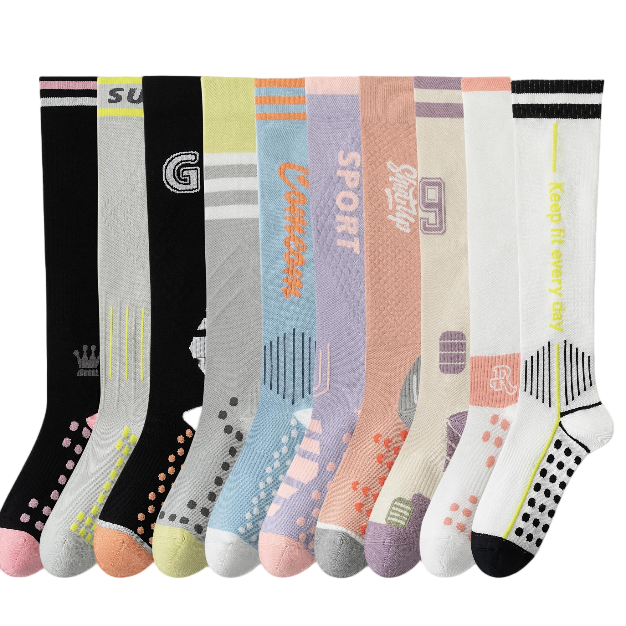 Women's knee-high stockings, compression stockings, no-ribbed, breathable, no rubbing