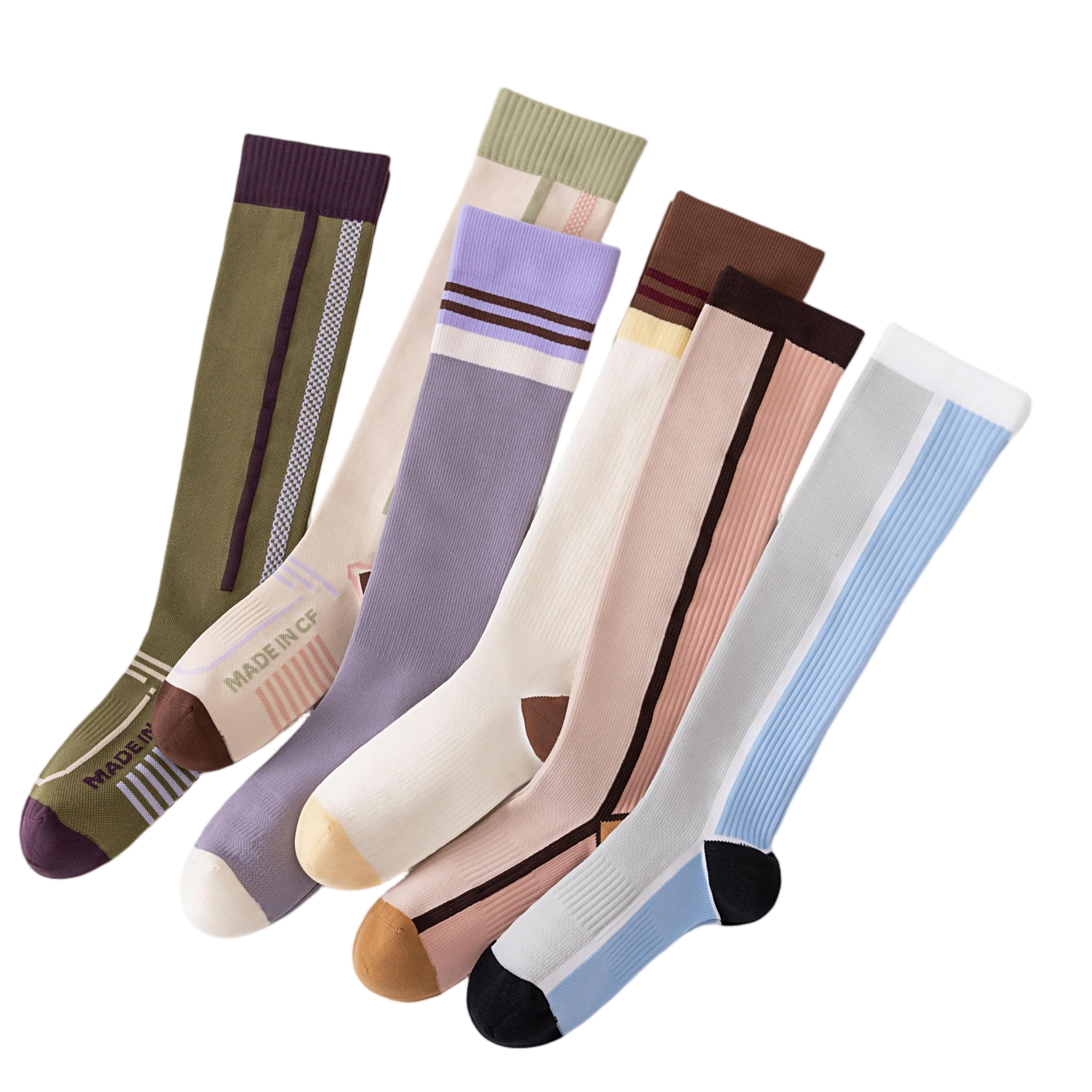 Urban casual exercise compression socks, trendy style for the calves