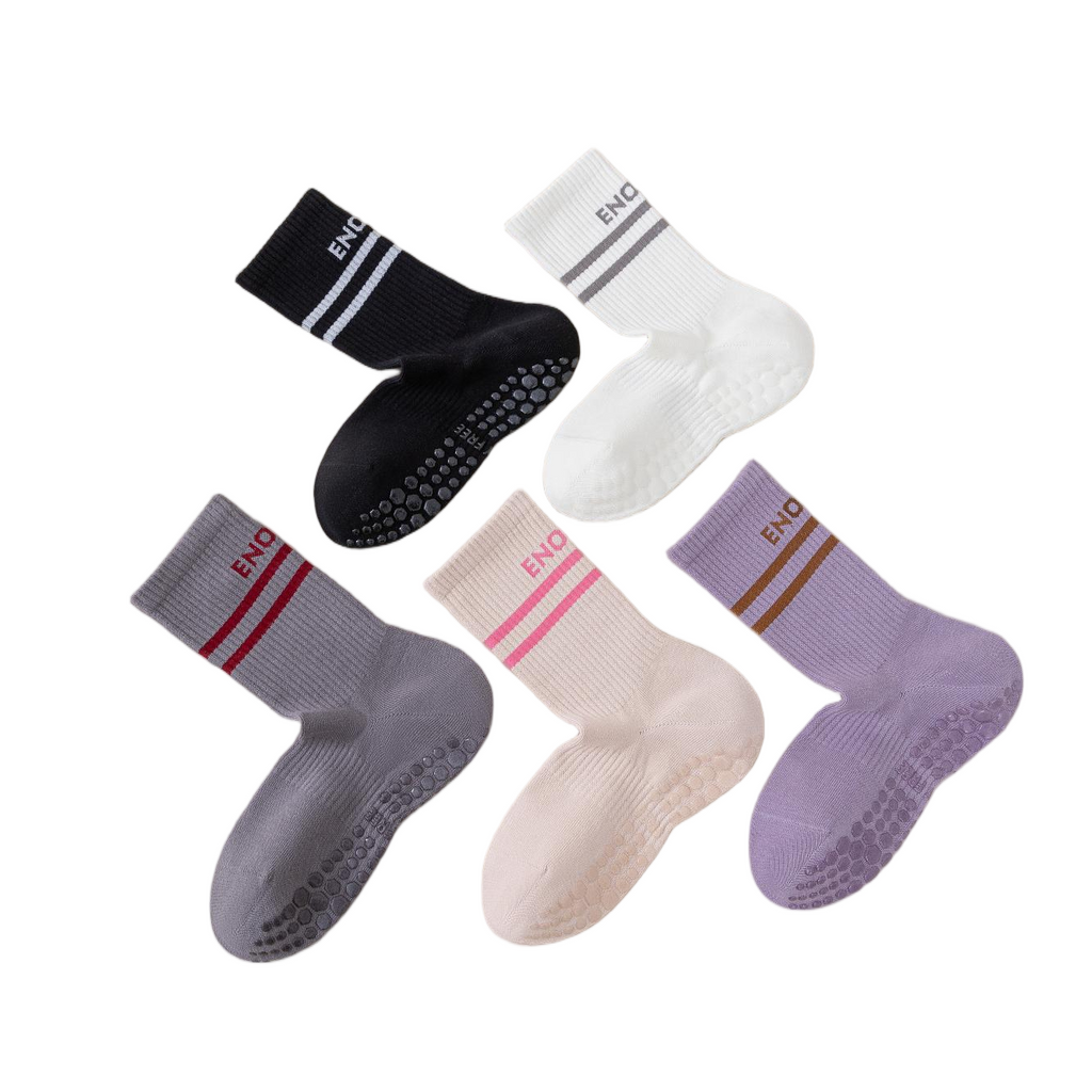 Light exercise parallel bars yoga gel-pointed women's mid-length socks