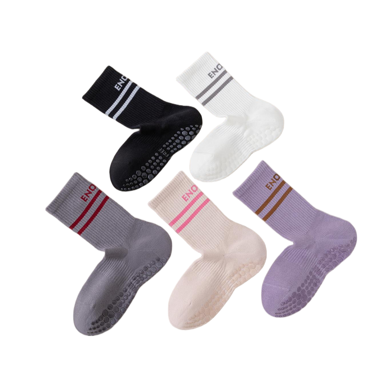Light exercise parallel bars yoga gel-pointed women's mid-length socks