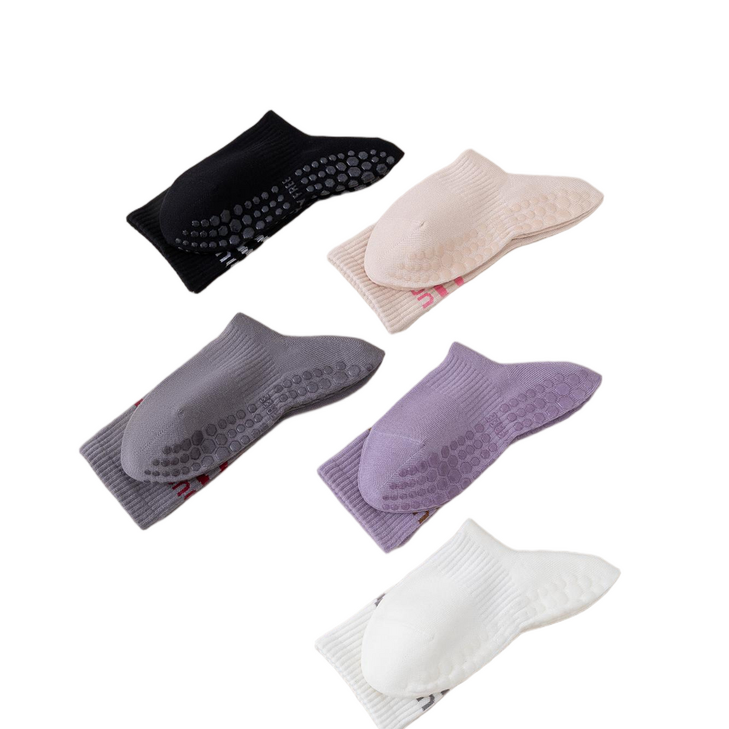Light exercise parallel bars yoga gel-pointed women's mid-length socks