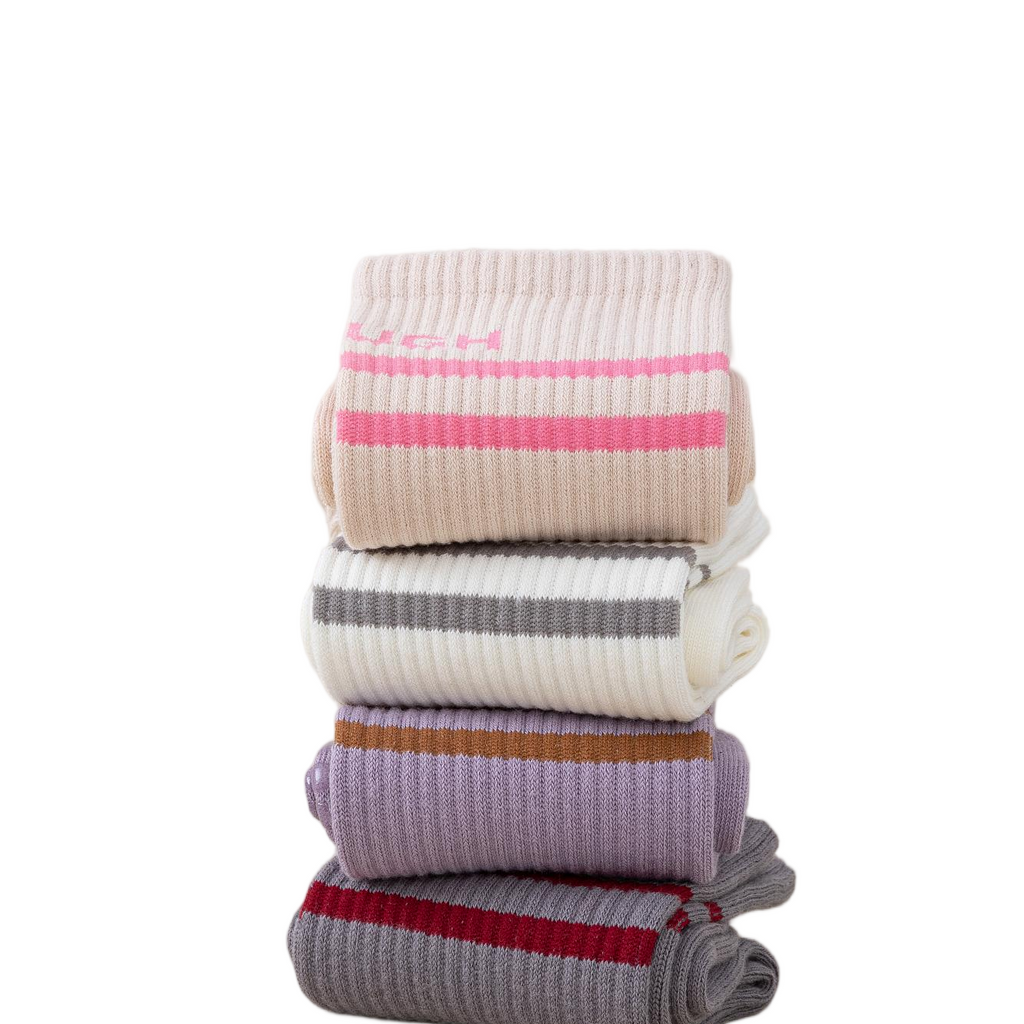 Light exercise parallel bars yoga gel-pointed women's mid-length socks