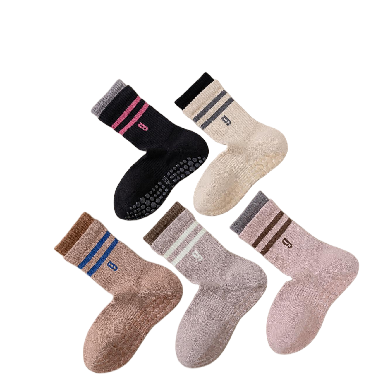 Shuangluokou Light Exercise Yoga Sock Sticks Women's Mid-Calf Socks