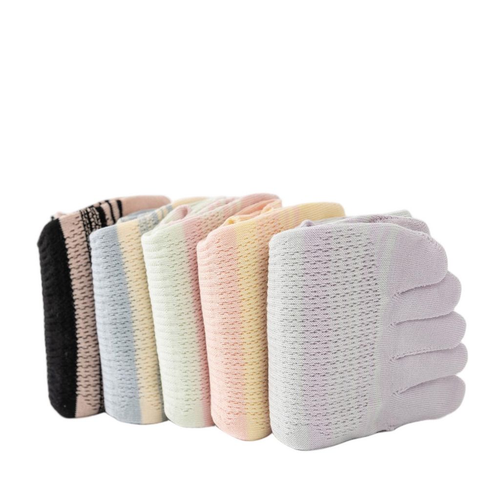 Antibacterial fingered women's socks