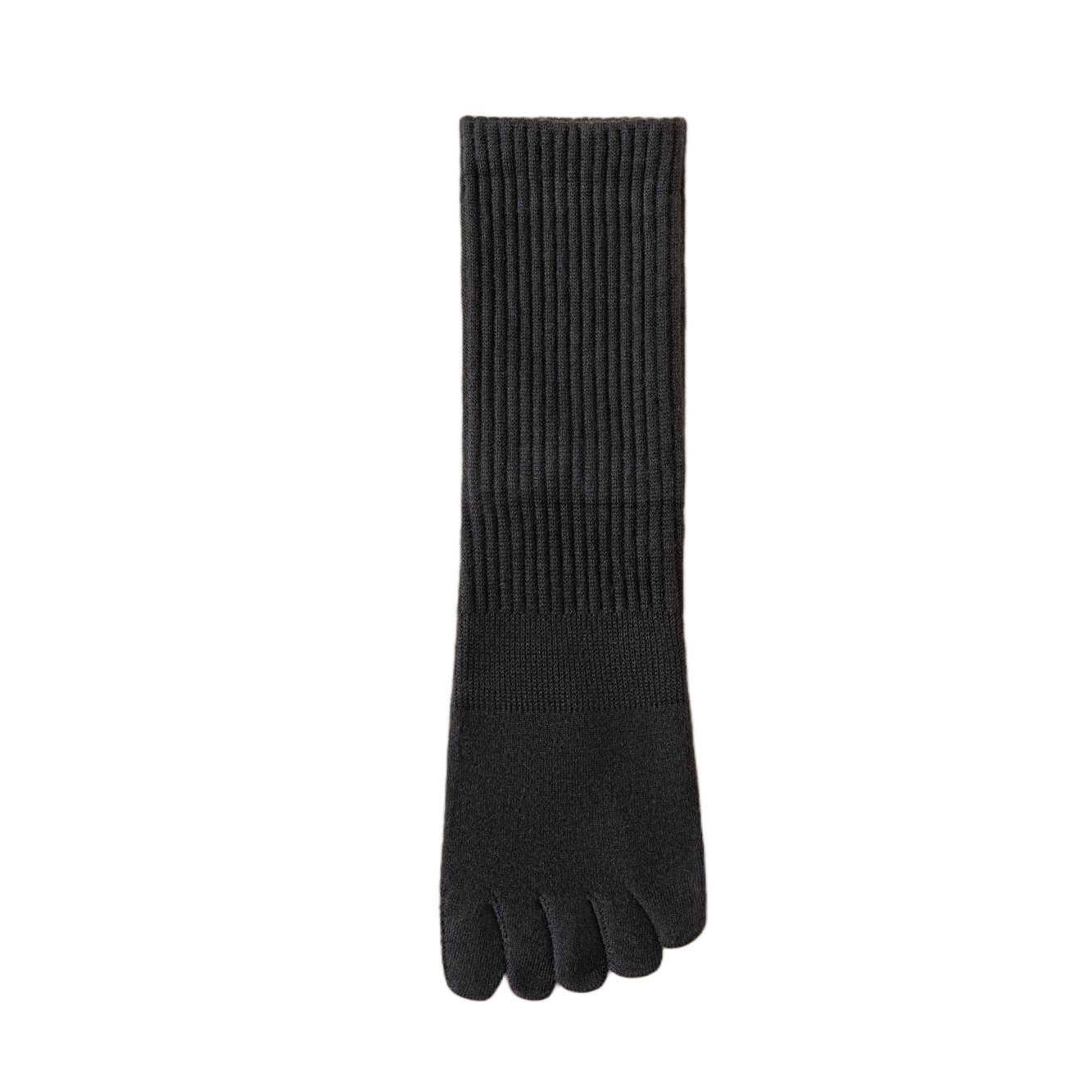 Solid-color five-finger mulberry silk wool men's socks