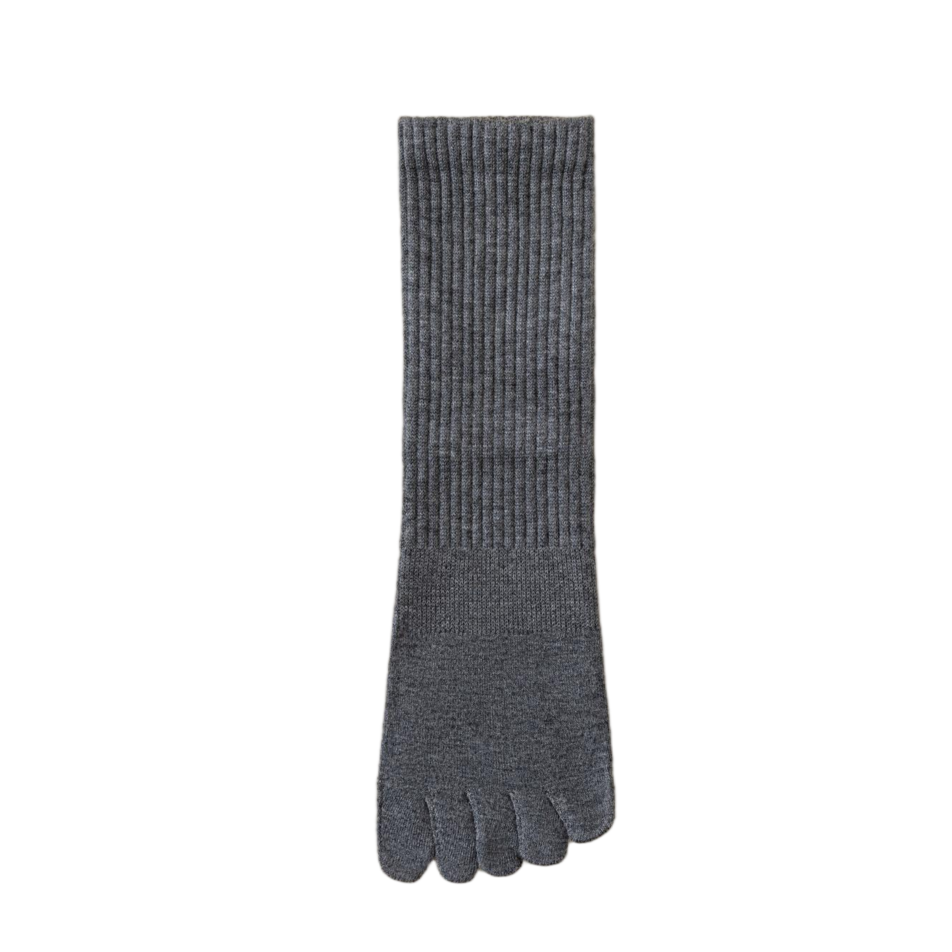 Solid-color five-finger mulberry silk wool men's socks