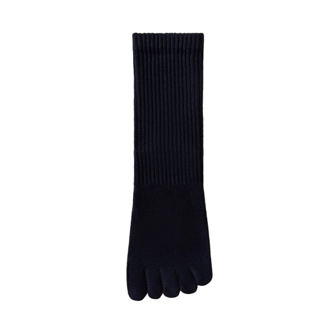 Solid-color five-finger mulberry silk wool men's socks