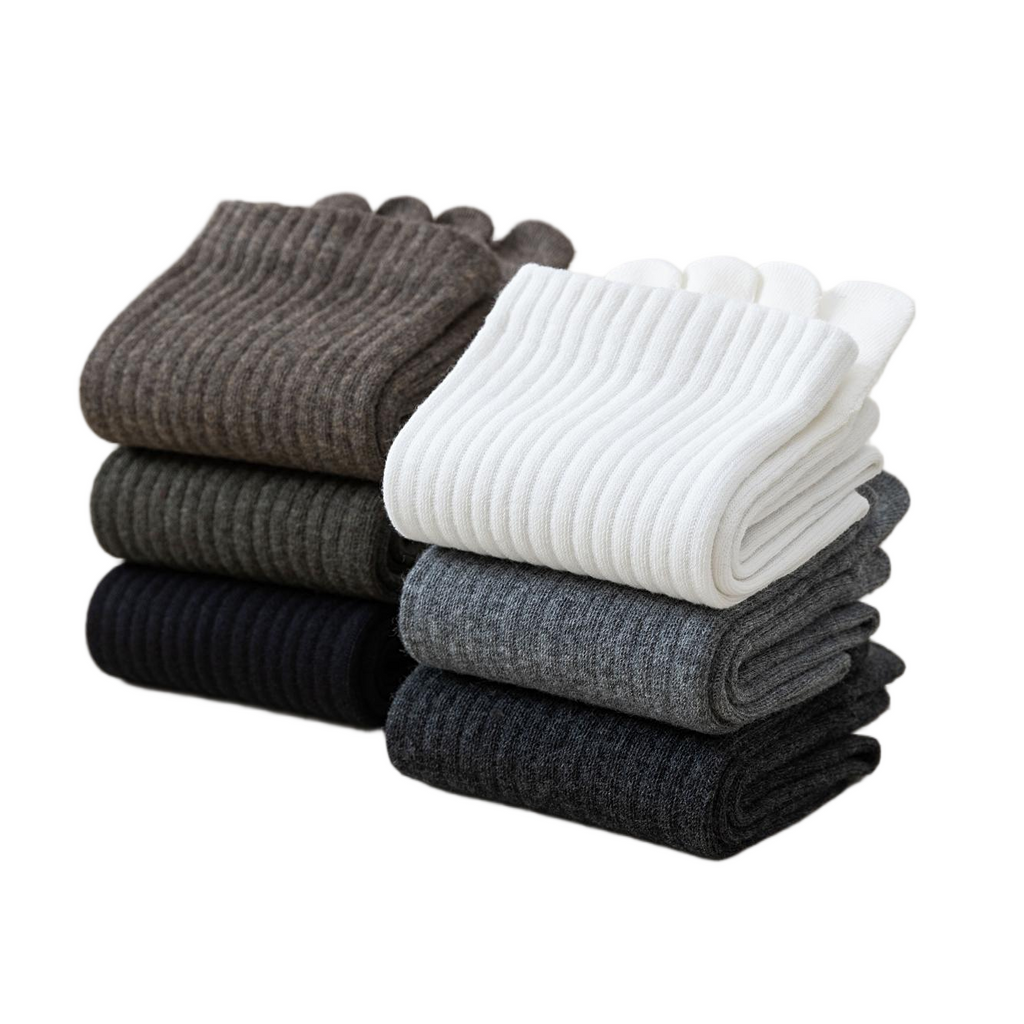 Five-finger color-spun micro-pressed men's socks