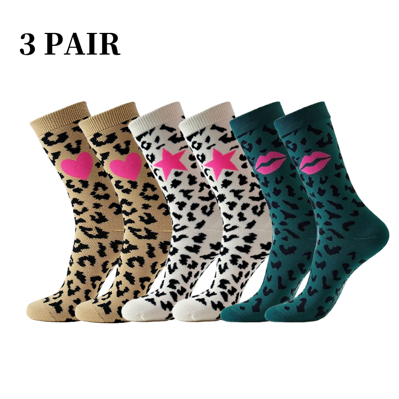 Leopard print socks