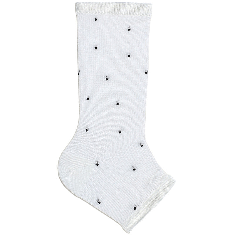 Striped stockings with half gusset