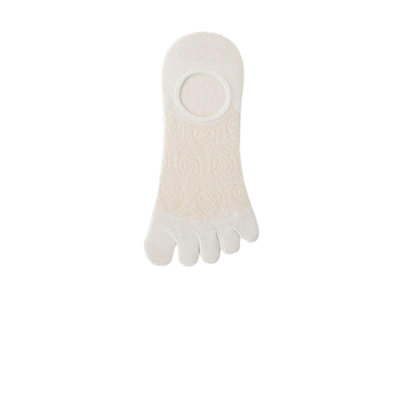 Ultra-thin mesh patterned invisible five-finger stockings