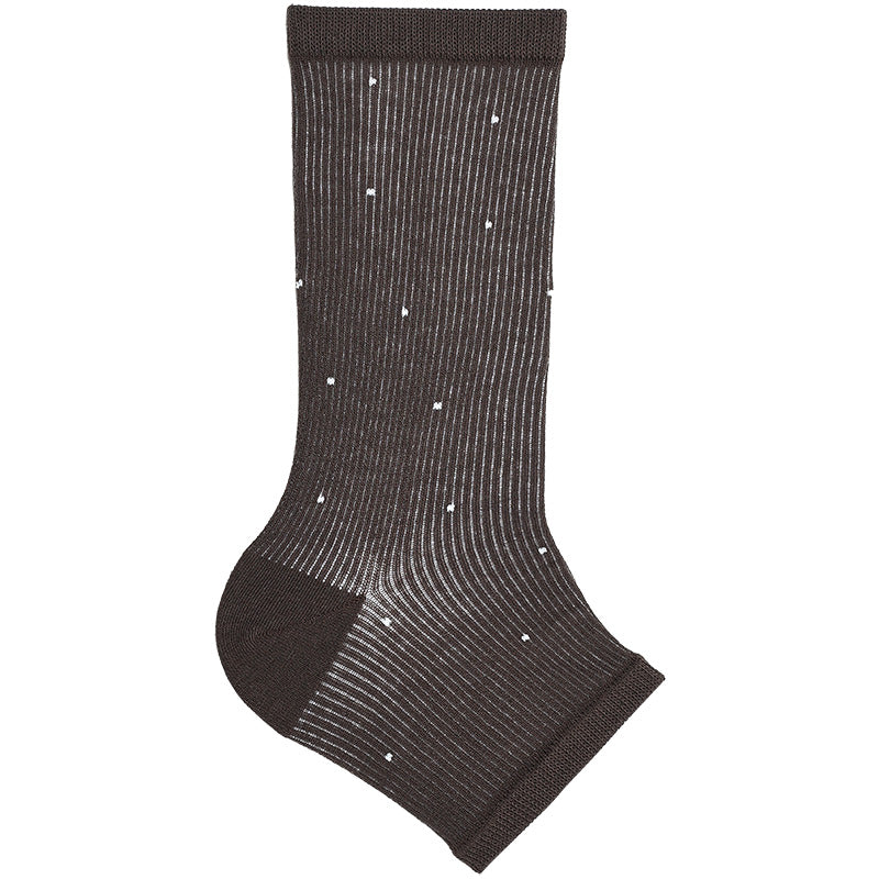 Striped stockings with half gusset
