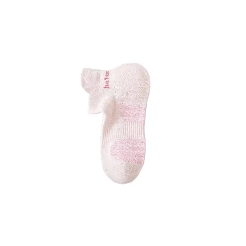 Lightly movable women's boat socks with back cuffs