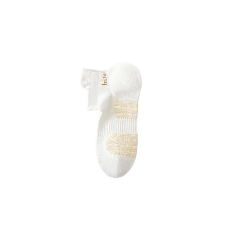 Lightly movable women's boat socks with back cuffs