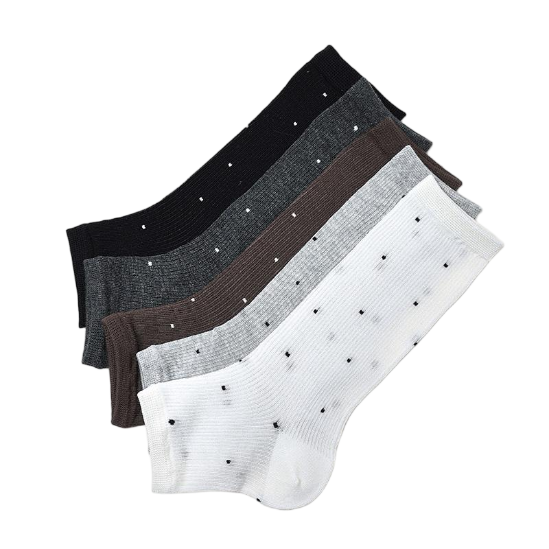 Striped stockings with half gusset