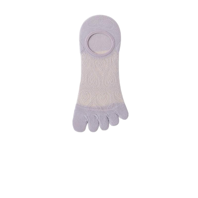 Ultra-thin mesh patterned invisible five-finger stockings
