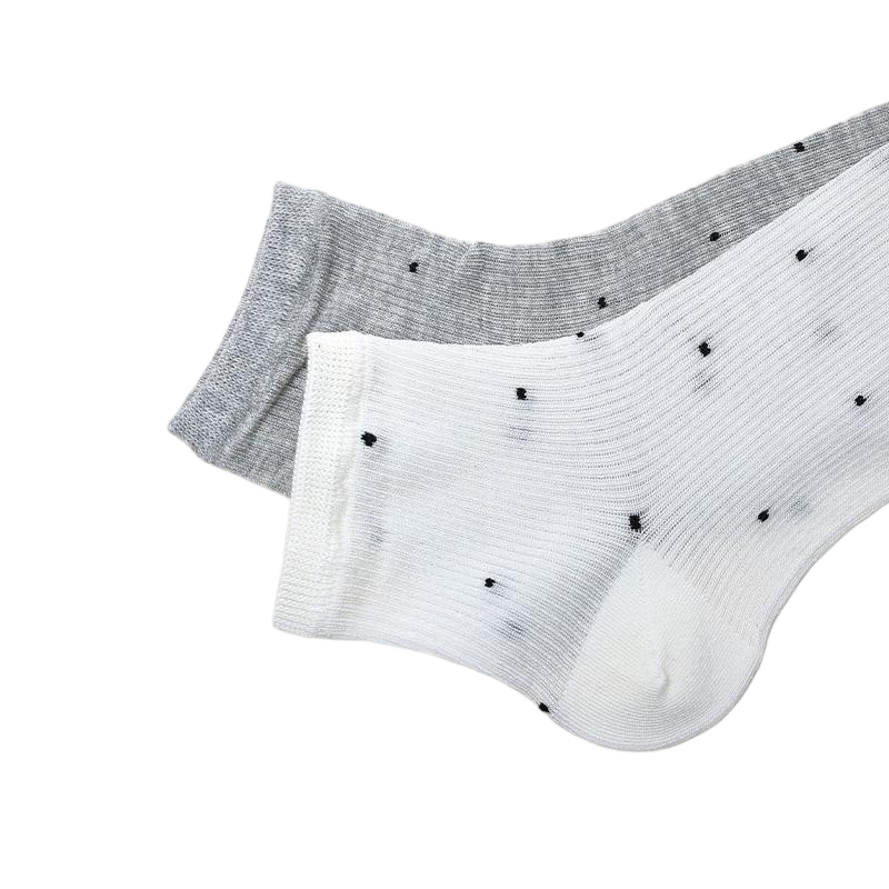 Striped stockings with half gusset