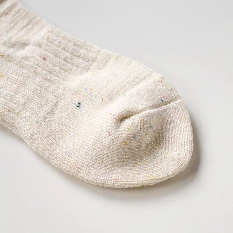 Colorful Cotton Thick Terry Embroidered Sweat-Absorbing Breathable Mid-Calf Socks