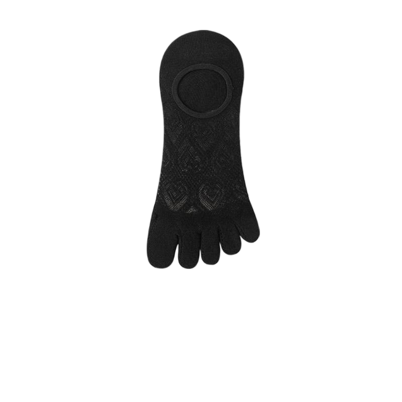 Ultra-thin mesh patterned invisible five-finger stockings