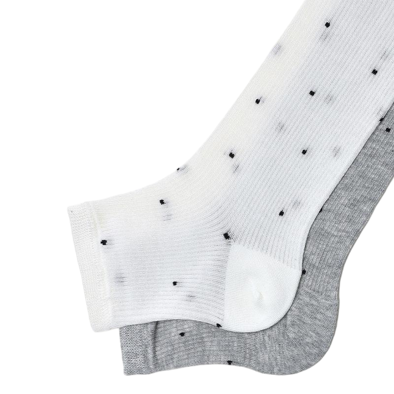 Striped stockings with half gusset