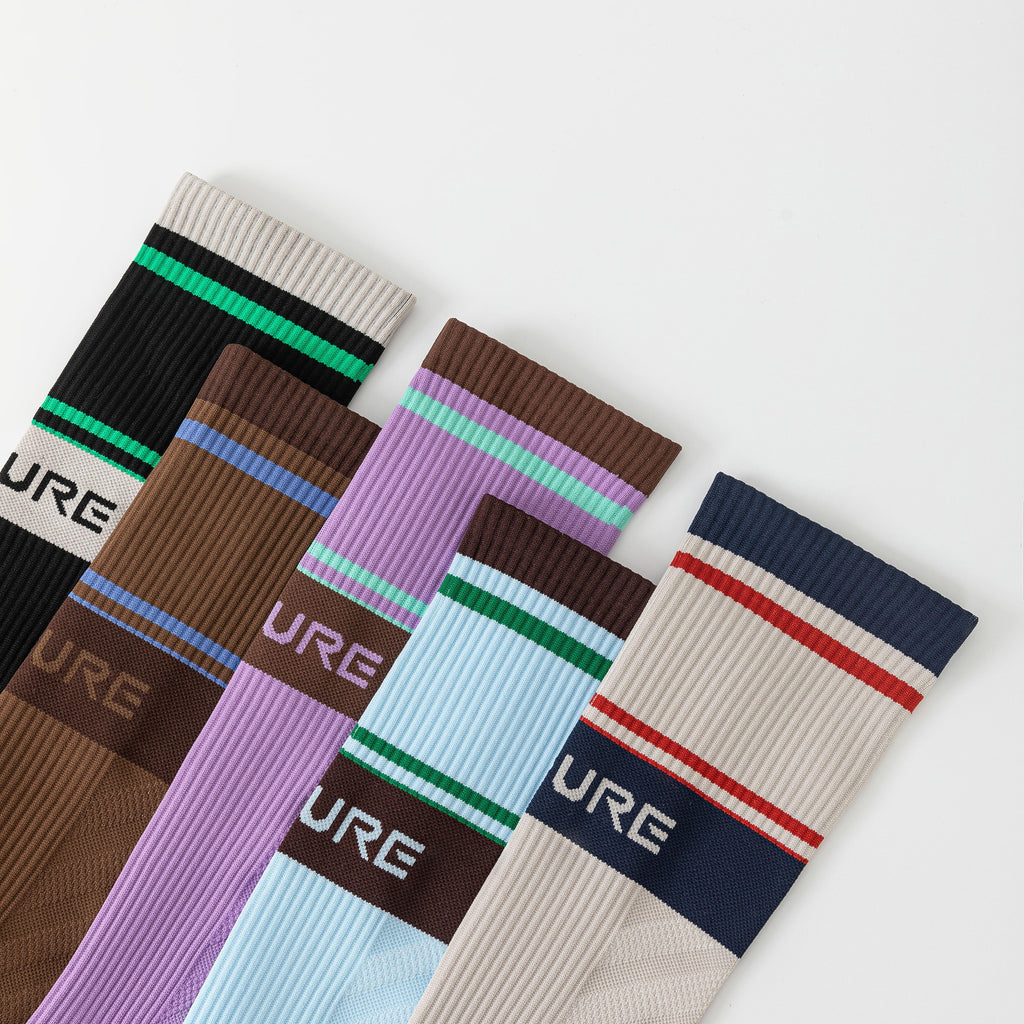 Sports knee-high women's socks, compression socks, breathable