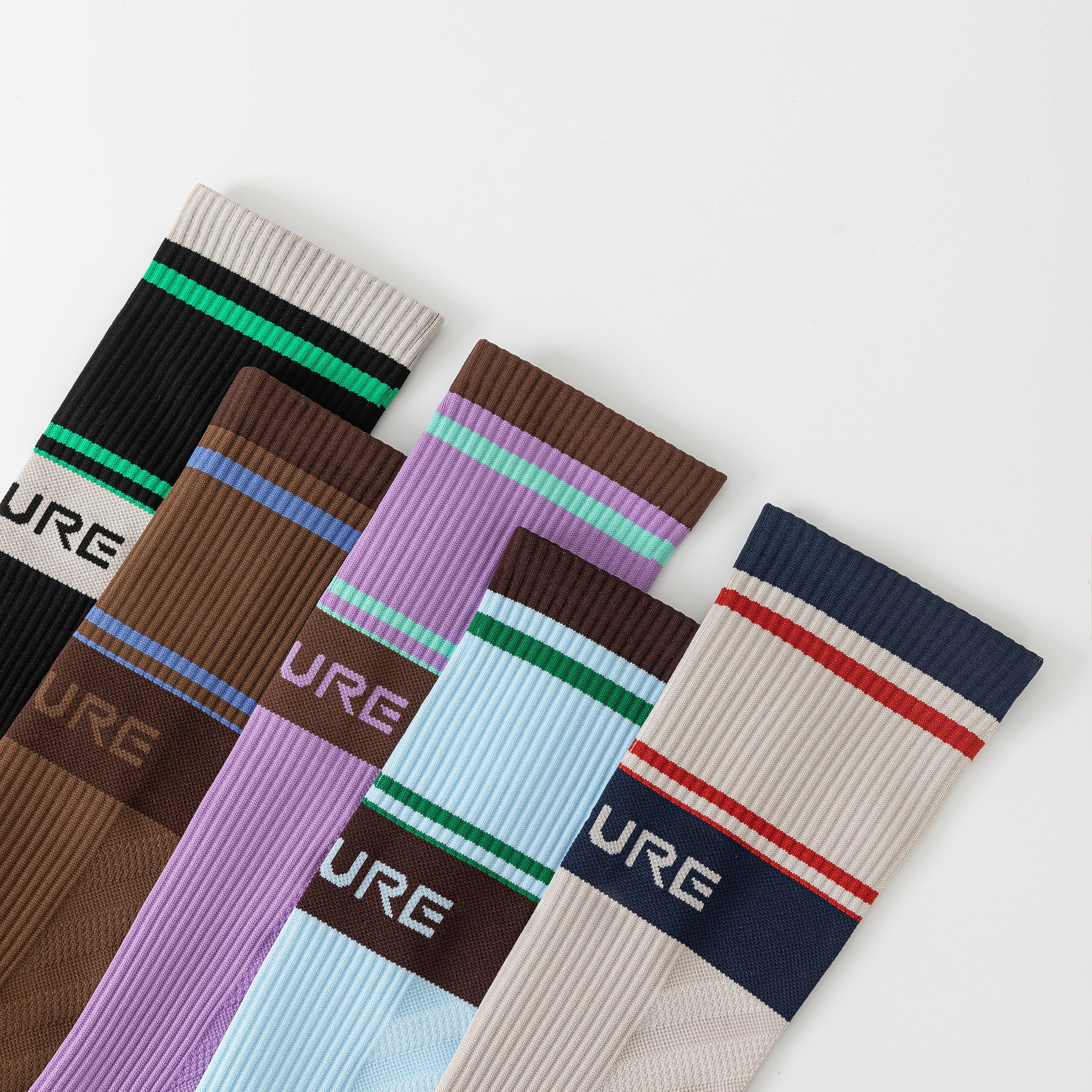 Sports knee-high women's socks, compression socks, breathable