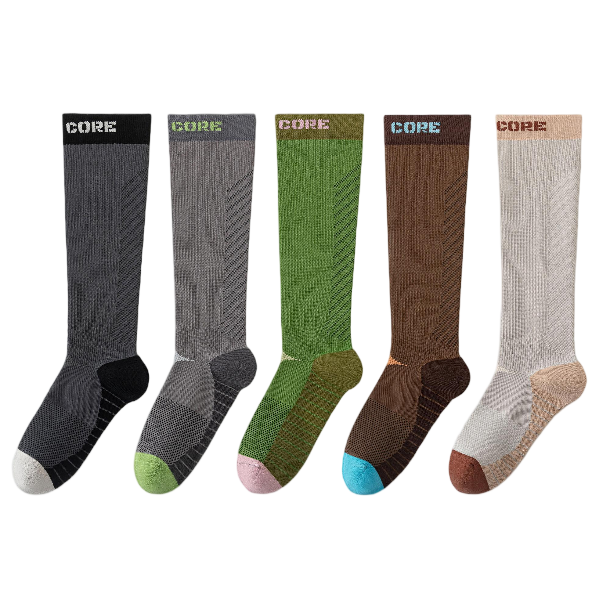 Professional running, fitness, and cycling calf socks