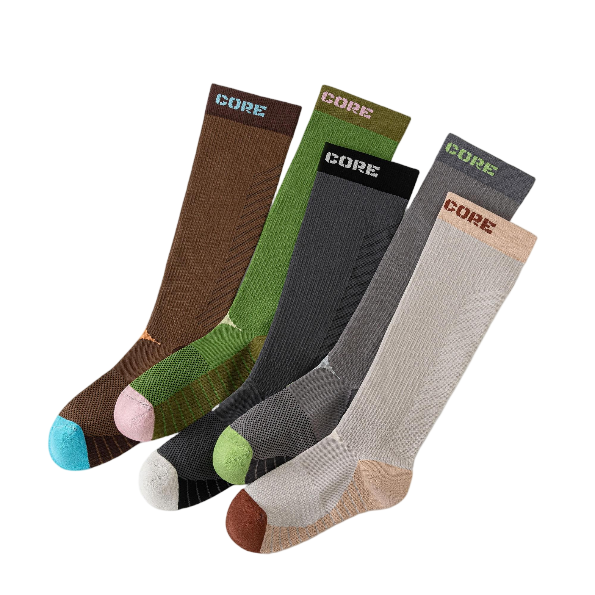 Professional running, fitness, and cycling calf socks