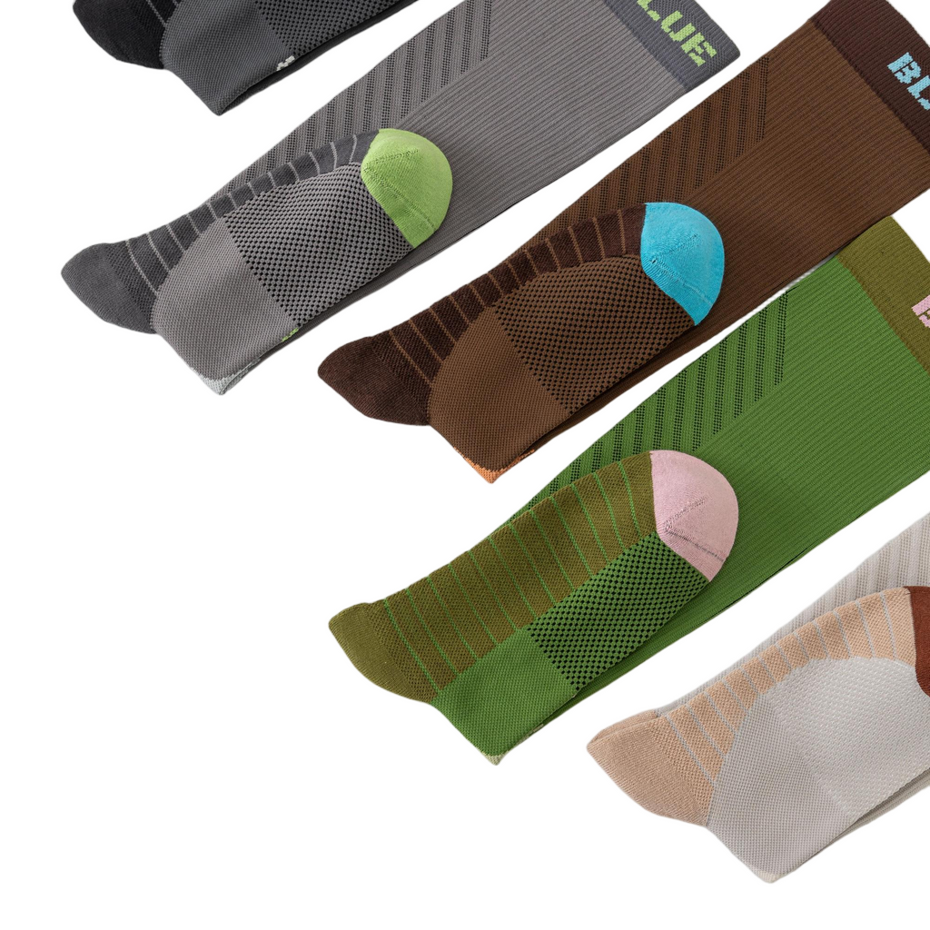 Professional running, fitness, and cycling calf socks
