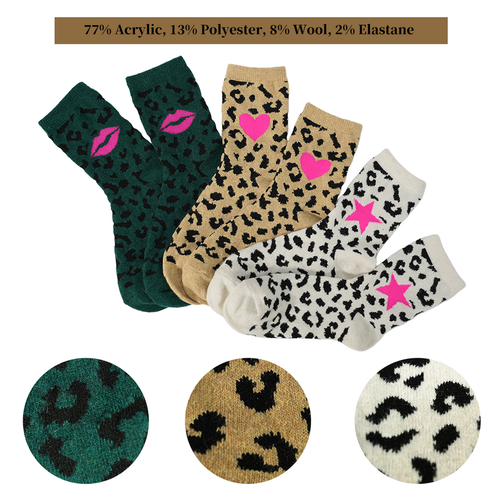 Leopard print socks