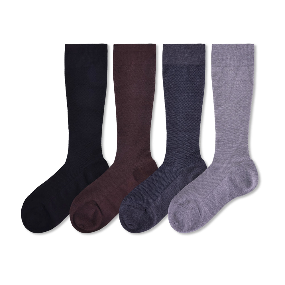 240-count high-density fabric knee-high socks for men and women