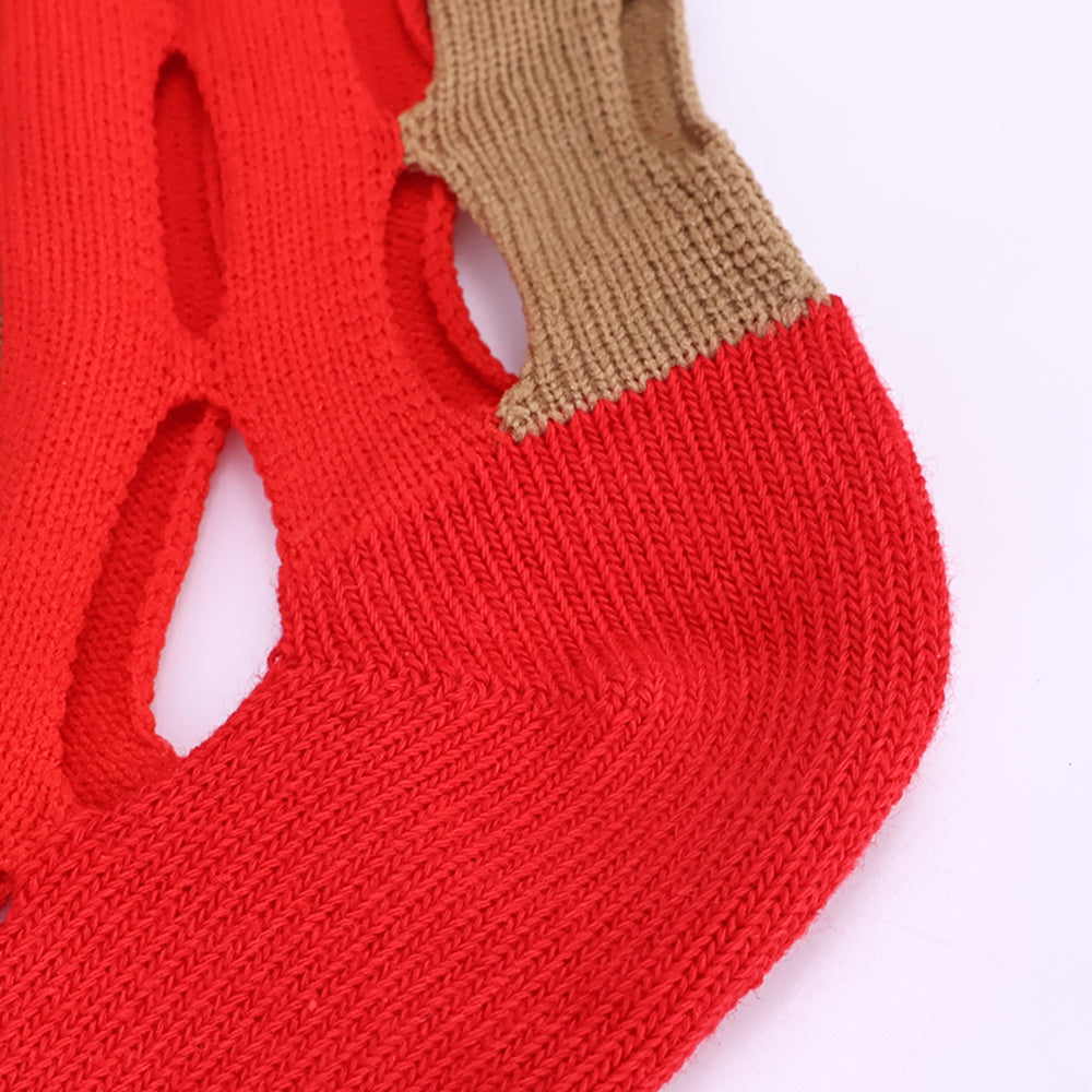 1 Pair Hipster cut-out striped socks with stacked designs - super stylish women's mid-length socks