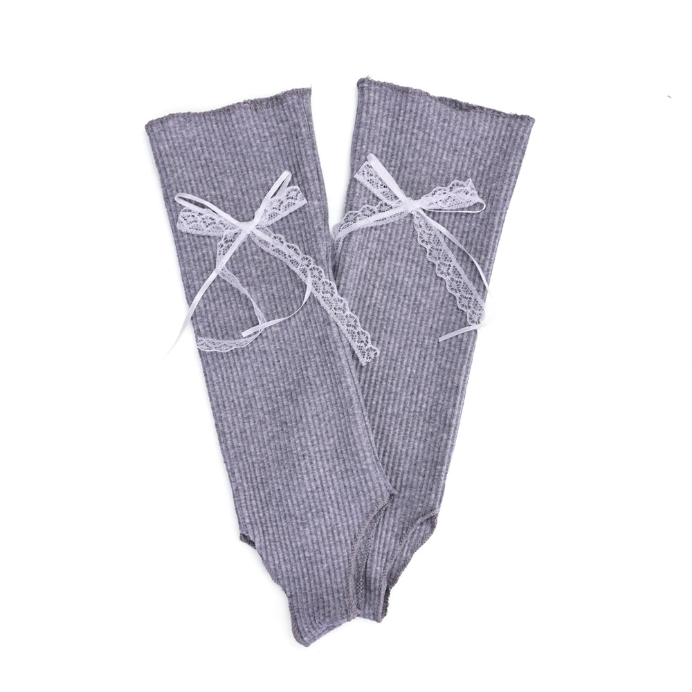 1 Pair Bow-tie patterned stockings, women's long stockings with a unique ballet-style footbed, JK style knee-high bobby socks