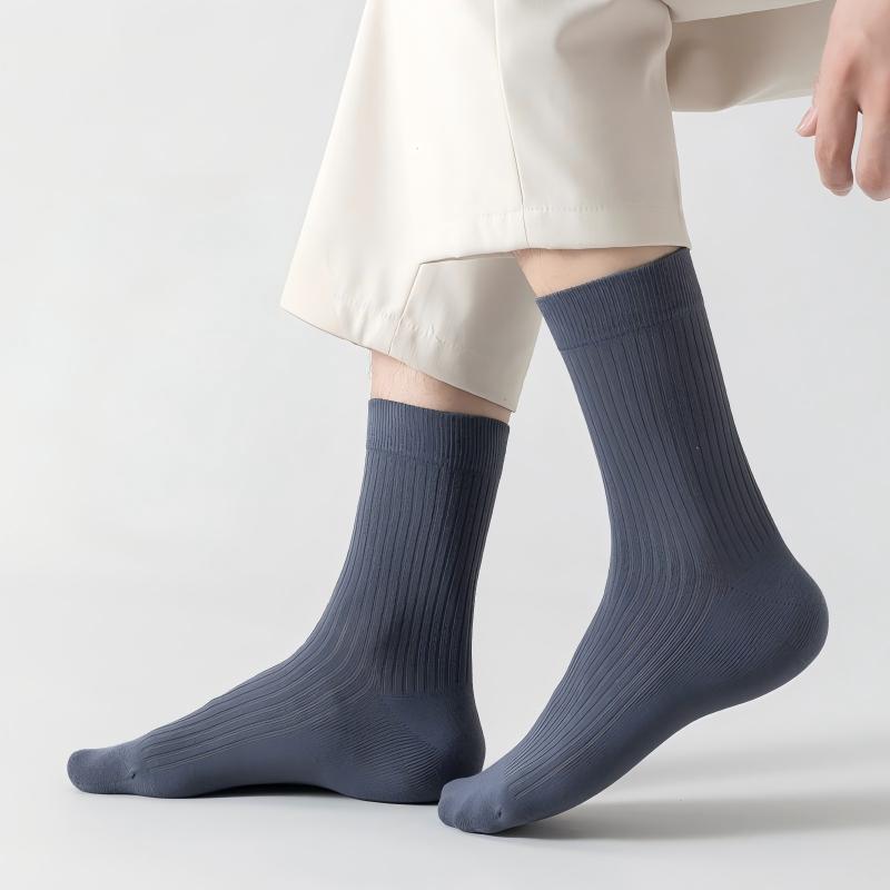 Men's 5-pair pack business seamless mid-calf socks
