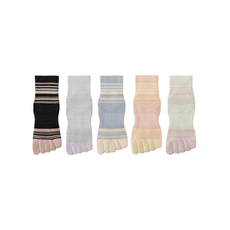 Antibacterial fingered women's socks