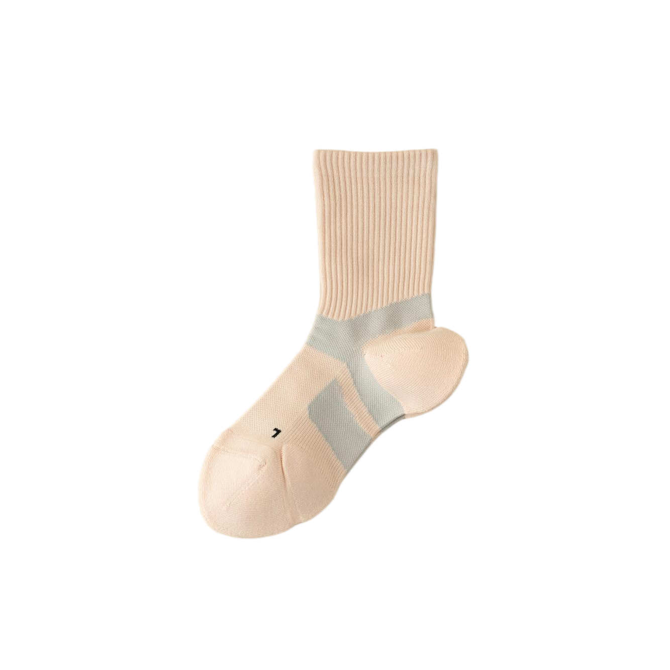 Cottony, lightweight, comfortable, and color-blocked women's mid-length socks
