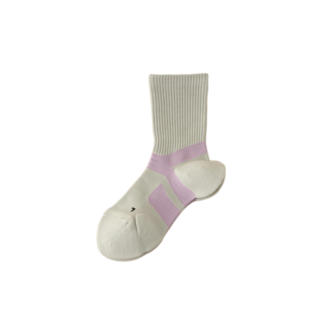 Cottony, lightweight, comfortable, and color-blocked women's mid-length socks