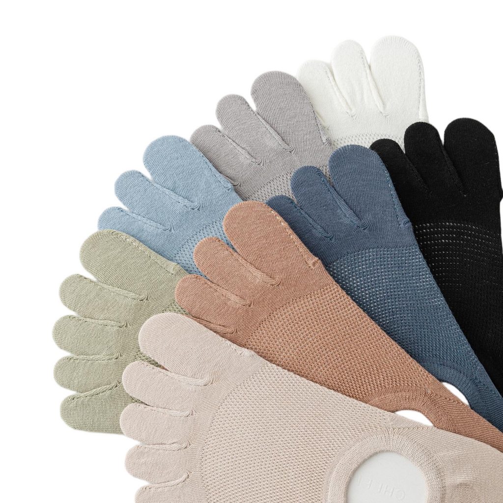 Ultimate Cotton Boneless Semi-Transparent Five-Finger Socks