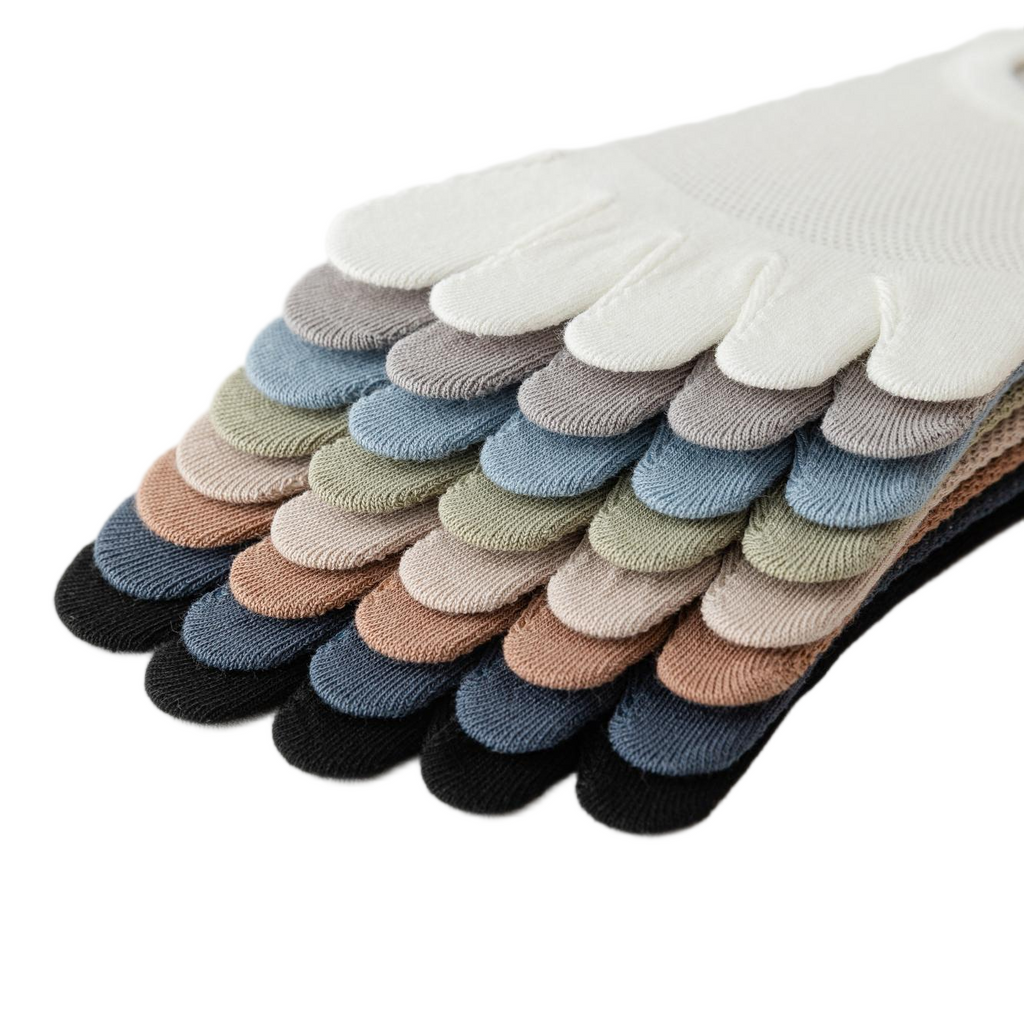 Ultimate Cotton Boneless Semi-Transparent Five-Finger Socks