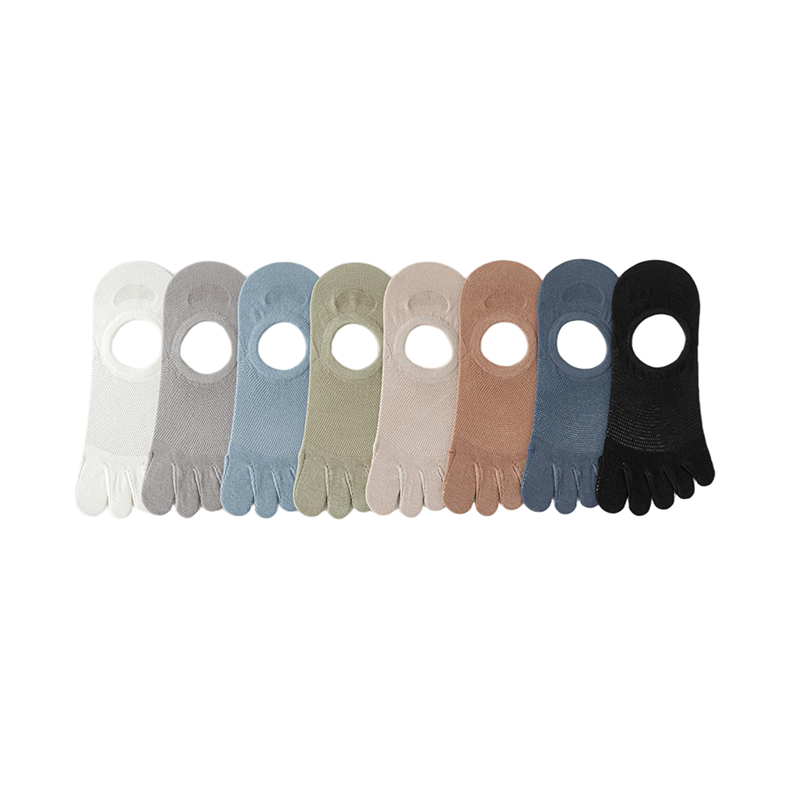 Ultimate Cotton Boneless Semi-Transparent Five-Finger Socks