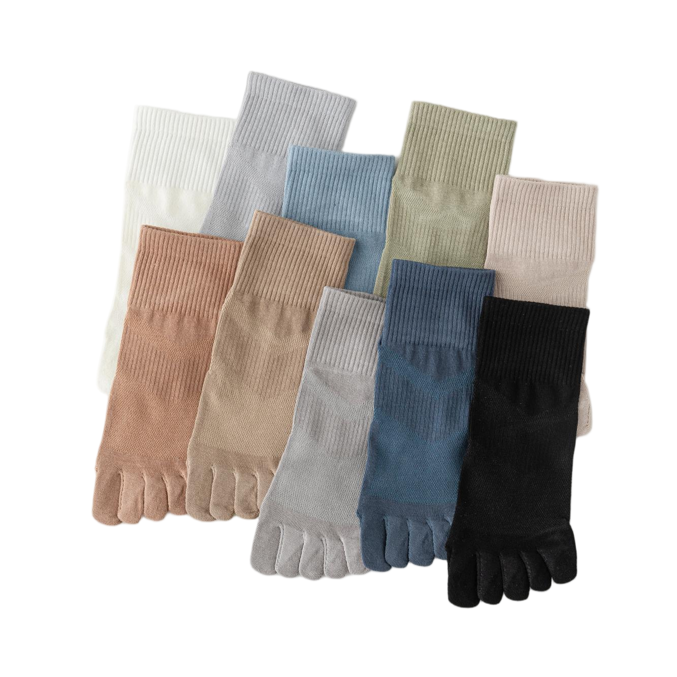 Light exercise, ultra-soft, boneless, five-finger short tube men's socks