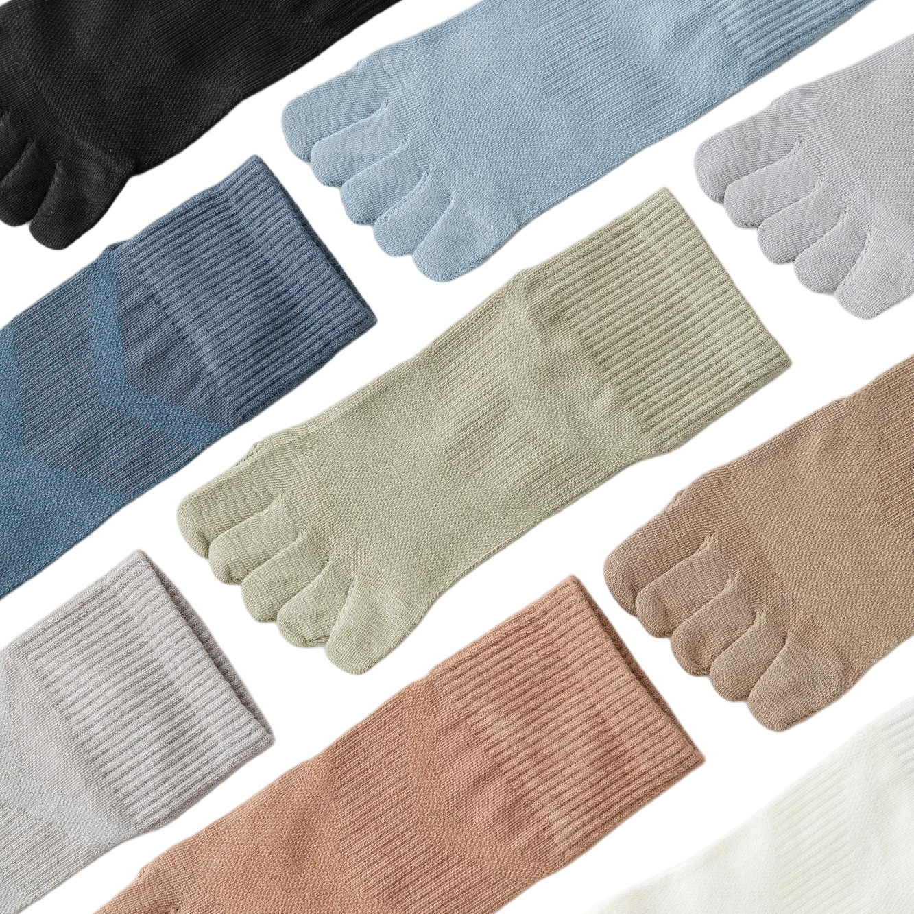 Light exercise, ultra-soft, boneless, five-finger short tube men's socks