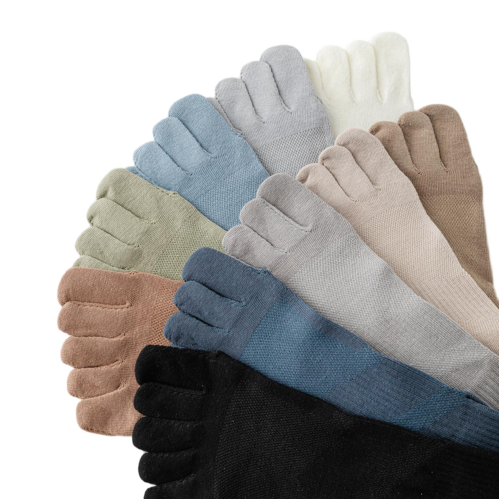Light exercise, ultra-soft, boneless, five-finger short tube men's socks
