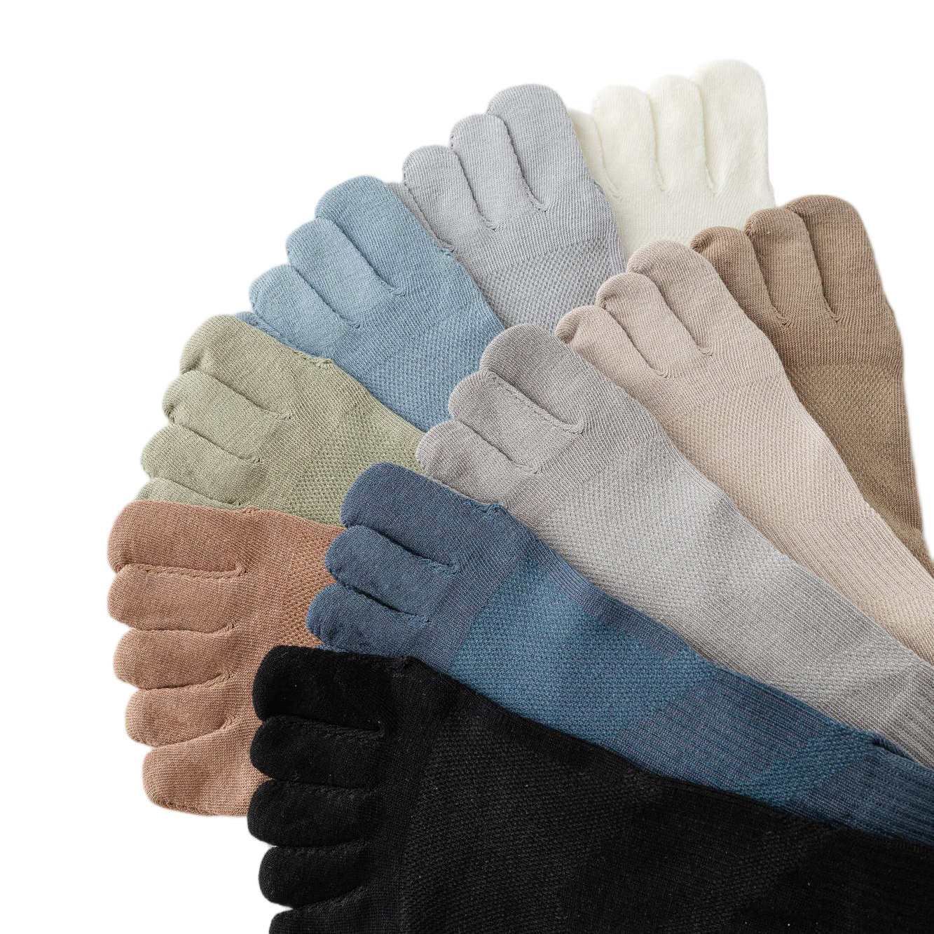Light exercise, ultra-soft, boneless, five-finger short tube men's socks
