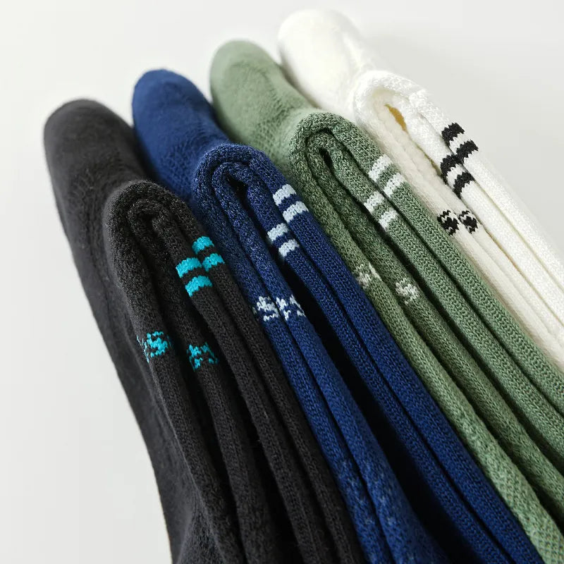 Striped lightweight sports trend men's short socks