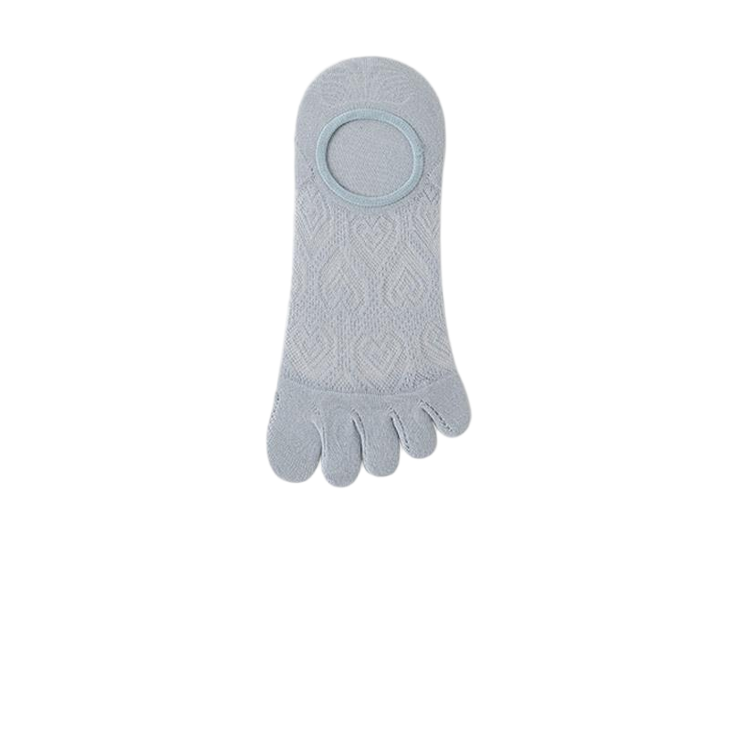 Ultra-thin mesh patterned invisible five-finger stockings