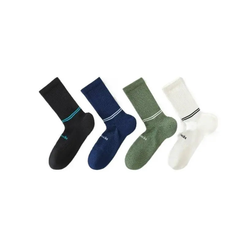 Striped lightweight sports trend men's short socks