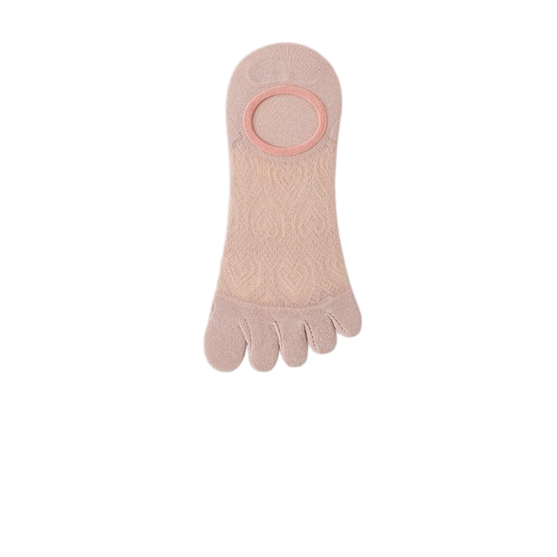Ultra-thin mesh patterned invisible five-finger stockings